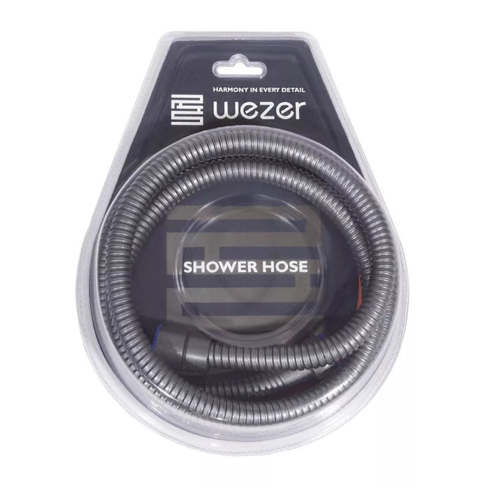 Душовий шланг WEZER WKR-008-150GG, 150 см, збройова сталь Душовий шланг WEZER WKR-008-150GG, 150 см, збройова сталь