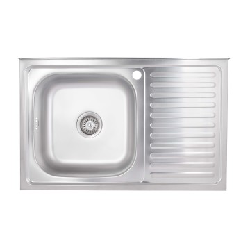 Кухонна мийка Brinex 5080-L 0,6 мм Satin (BRIN5080LSAT06)