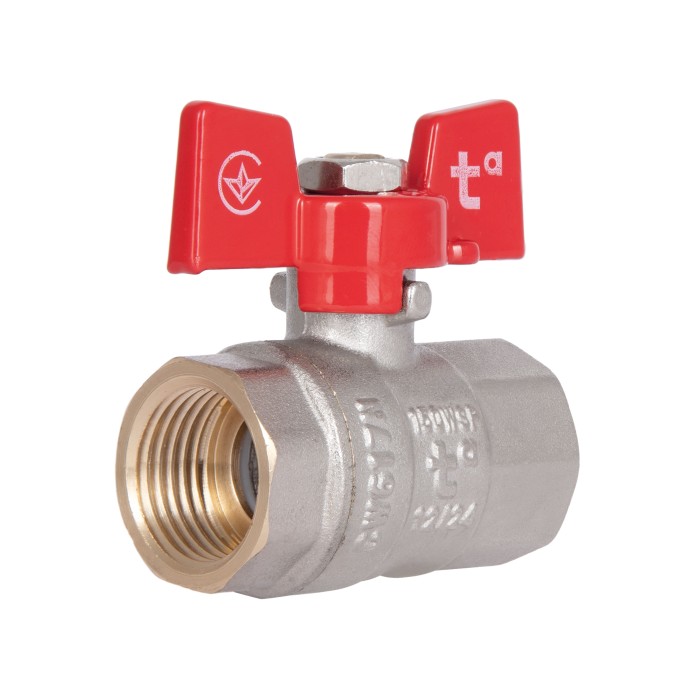 Кран кульовий Thermo Alliance Standart 1/2" ВР для води (метелик) SD602NW15PN40 Кран кульовий Thermo Alliance Standart 1/2" ВР для води (метелик) SD602NW15PN40