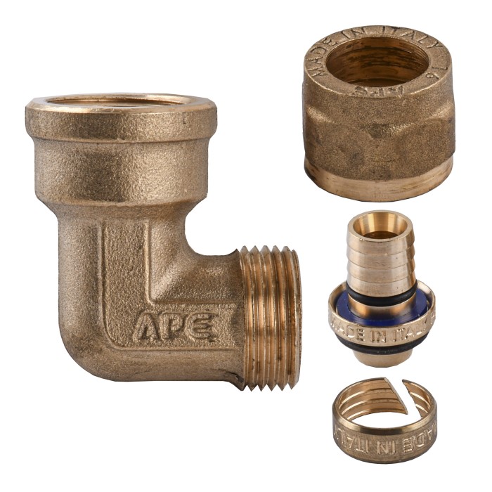 Кутник із внутрішньою різьбою APE ITALY 752 L 1/2″х20 Кутник із внутрішньою різьбою APE ITALY 752 L 1/2″х20