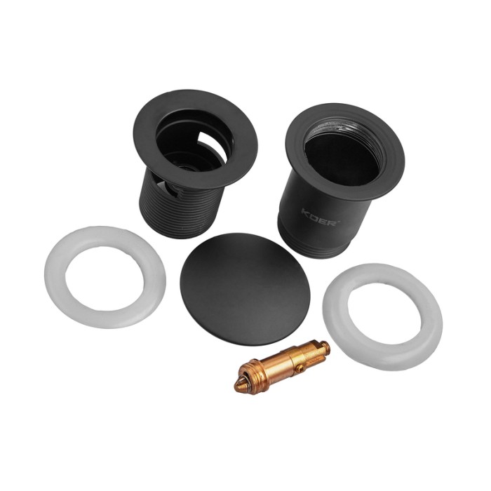 Донний клапан для раковини Koer PW-07-05 1 1/4'' з переливом автоматичний СLICK-СLACK (Колір чорн) (KR5785) Донний клапан для раковини Koer PW-07-05 1 1/4'' з переливом автоматичний СLICK-СLACK (Колір чорн) (KR5785)