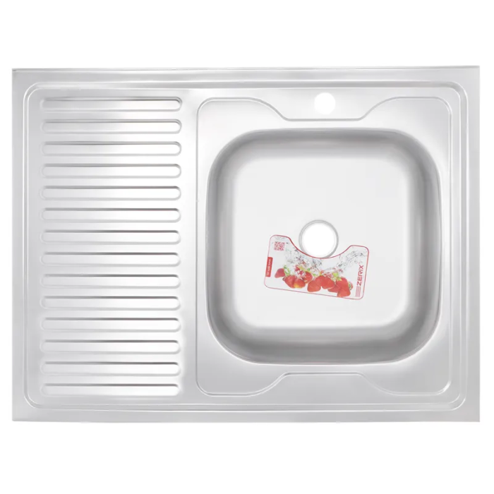 Мийка кухонна Zerix Z8060R-08-180E (Satin) (ZS0609) Мийка кухонна Zerix Z8060R-08-180E (Satin) (ZS0609)