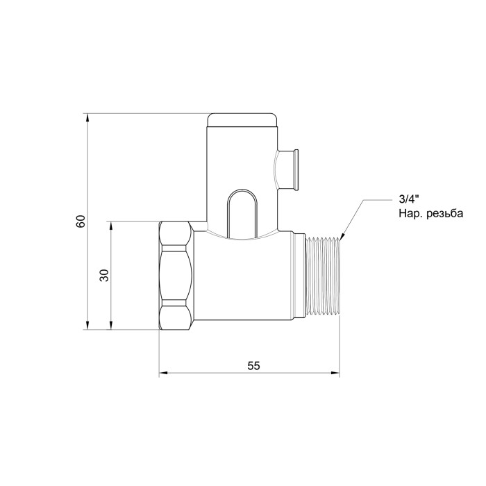 Підривний клапан Icma 3/4" №GS08 Підривний клапан Icma 3/4" №GS08