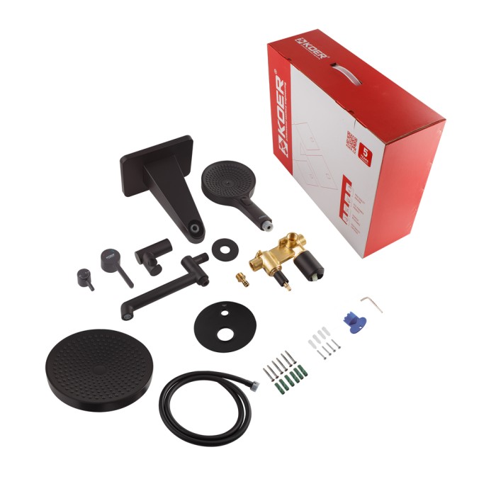 Вбудована душова система Koer KB-66029-05 3 функції Колір чорний (KR5492) Вбудована душова система Koer KB-66029-05 3 функції Колір чорний (KR5492)