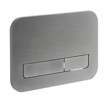 Панель змиву Koer KT-0609-07 240x160x7mm пластикова, кнопка лінійна (колір графіт) (KR6133)