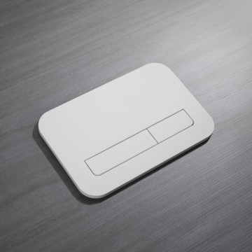 Панель змиву Koer KT-0609-03 240x160x7mm пластикова, кнопка лінійна (колір білий) (KR6129)