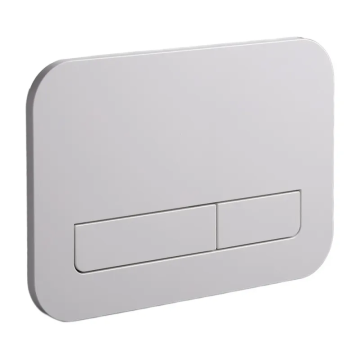 Панель змиву Koer KT-0609-03 240x160x7mm пластикова, кнопка лінійна (колір білий) (KR6129)