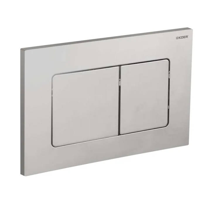 Панель змиву Koer KT-0602-02 240x160x10mm з нержавіючої сталі, кнопка квадратна SUS304 (KR5179) Панель змиву Koer KT-0602-02 240x160x10mm з нержавіючої сталі, кнопка квадратна SUS304 (KR5179)