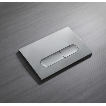 Панель змиву Koer KT-0608-01 240x160x10mm пластикова, кнопка закруглена (колір хром) (KR6124)