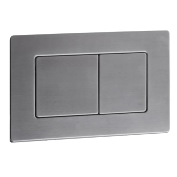 Панель змиву Koer KT-0612-07 240x160x10mm з нержавіючої сталі, кнопка квадр. (колір графіт) (KR6122)