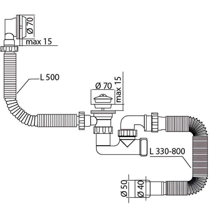 Сифон для ванни Mixxus SV-02-A 1 1/2 Сифон для ванни Mixxus SV-02-A 1 1/2