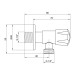 Кран приладовий WEZER SOL21A-15 1/2"x1/2" нержавіюча сталь