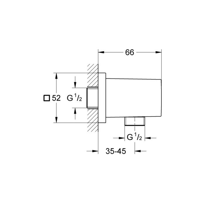 Шлангове підключення Grohe Euphoria Cube (27704000) Шлангове підключення Grohe Euphoria Cube (27704000)