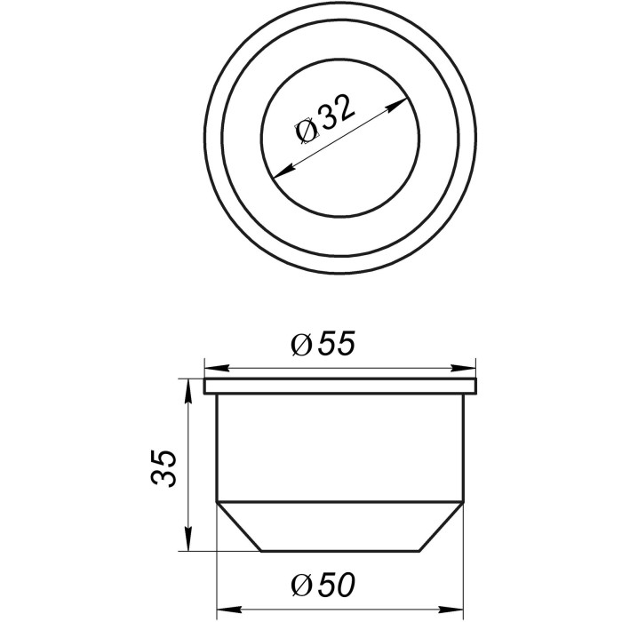 Редукція гумова VSplast 50/32 (чорна) Редукція гумова VSplast 50/32 (чорна)