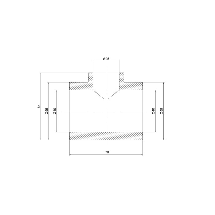 Трійник PPR Thermo Alliance 40х25х40 Трійник PPR Thermo Alliance 40х25х40