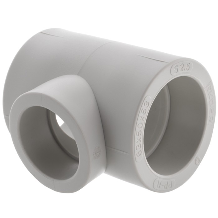 Трійник редукційний 63x50x63 PPR KOER K0055.PRO (KP0064) Трійник редукційний 63x50x63 PPR KOER K0055.PRO (KP0064)