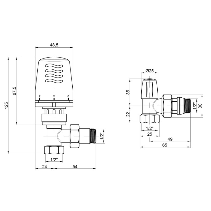 Термокомплект Icma 1/2" з антипротіканням кутовий №KIT_1100+774-940+805-940 Термокомплект Icma 1/2" з антипротіканням кутовий №KIT_1100+774-940+805-940