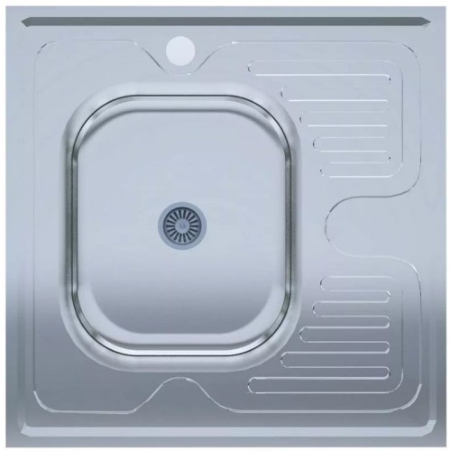 Мийка нерж.UA 6060-L товщ-0.4mm, р-р-600*600*140mm Polish (накладна) {20}