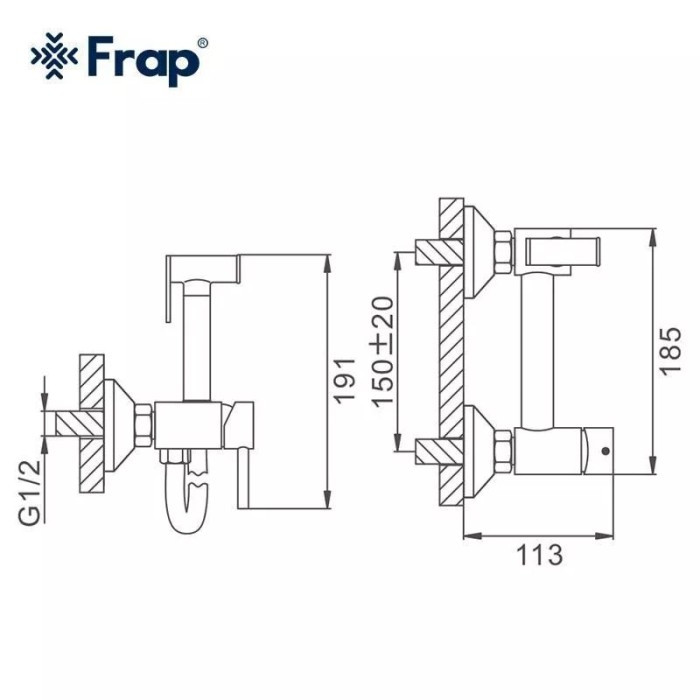 Гігієнічний душ Frap F7503, хром Гігієнічний душ Frap F7503, хром