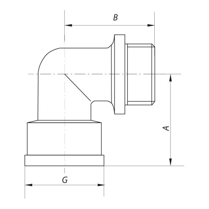 Кут 3/4'' НВ Koer KF.L08MF (KF0076) Кут 3/4'' НВ Koer KF.L08MF (KF0076)