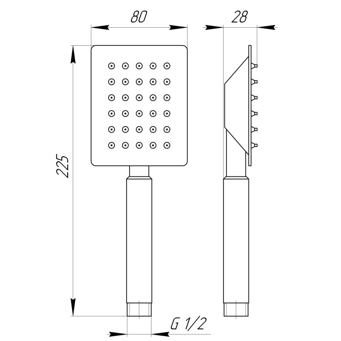 Душова лійка Globus Lux SUS-001Q-BB Душова лійка Globus Lux SUS-001Q-BB