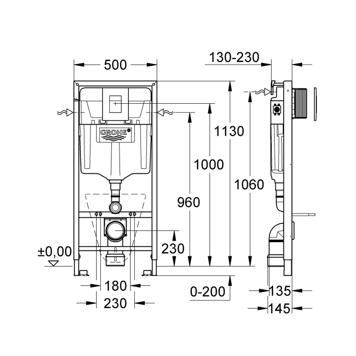 Інсталяційний комплект 5в1 для підвісного унітазу Grohe Fresh Rapid SL (38827000) Інсталяційний комплект 5в1 для підвісного унітазу Grohe Fresh Rapid SL (38827000)