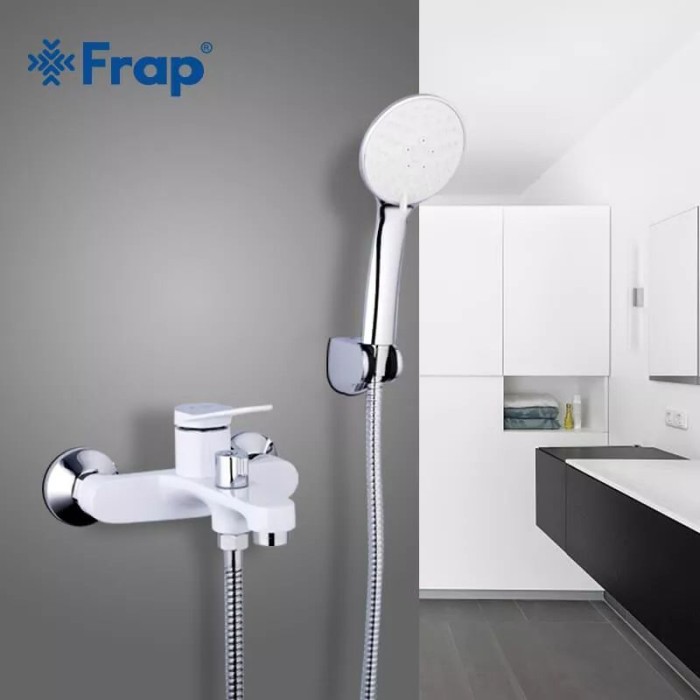 Змішувач для ванни Frap F3245, білий/хром Змішувач для ванни Frap F3245, білий/хром