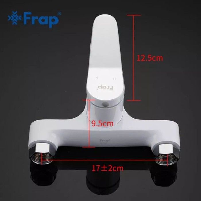 Змішувач для ванни Frap F3245, білий/хром Змішувач для ванни Frap F3245, білий/хром