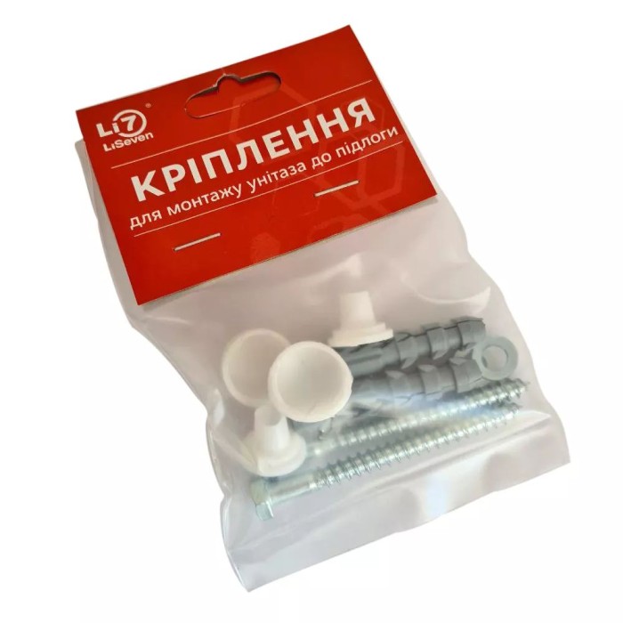Кріплення LiSeven для монтажу унітазу до підлоги 6*80 мм {50} Кріплення LiSeven для монтажу унітазу до підлоги 6*80 мм {50}
