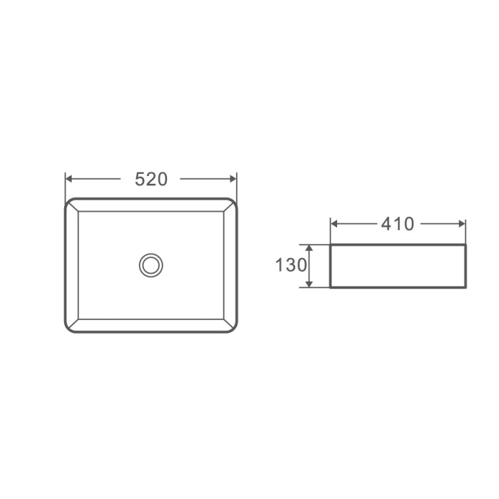 Умивальник накладний керамічний Mixxus Premium Quadro-0102 520x410x130mm (MP6488) Умивальник накладний керамічний Mixxus Premium Quadro-0102 520x410x130mm (MP6488)