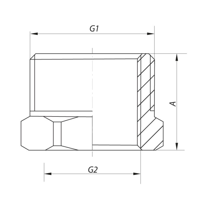 Футорка 1/2 "x1-1 / 2" Koer KF.F0616 (KF0084) Футорка 1/2 "x1-1 / 2" Koer KF.F0616 (KF0084)