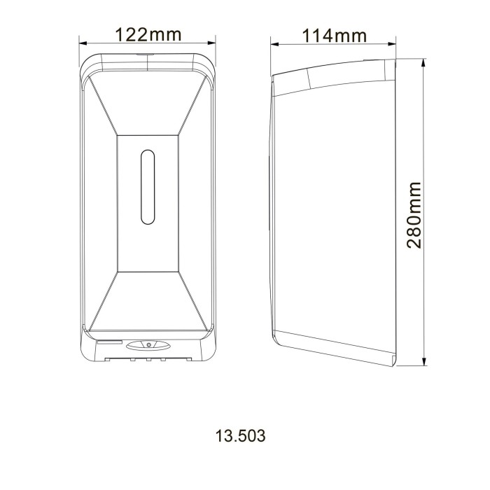 Дозатор сенсорний для антисептика/рідкого мила HOTEC 13.503 ABS White,1000мл,(DC 4*1.5V-тип C-LR14) Дозатор сенсорний для антисептика/рідкого мила HOTEC 13.503 ABS White,1000мл,(DC 4*1.5V-тип C-LR14)