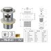 Донний клапан для раковини Koer PW-09-01 1 1/4'' з переливом автоматичний СLICK-СLACK (Колір хром) (KR5796)