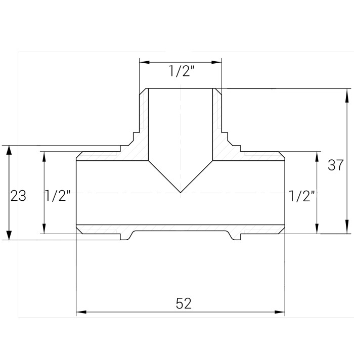 Трійник 1/2″ЗЗЗ нікельований NT332S OPTIMUM Трійник 1/2″ЗЗЗ нікельований NT332S OPTIMUM