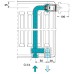 Клапан INNER під термоголовку М30x1,5 панельного радіатора 1/2″З IIM30 CRISTAL (в трубу)