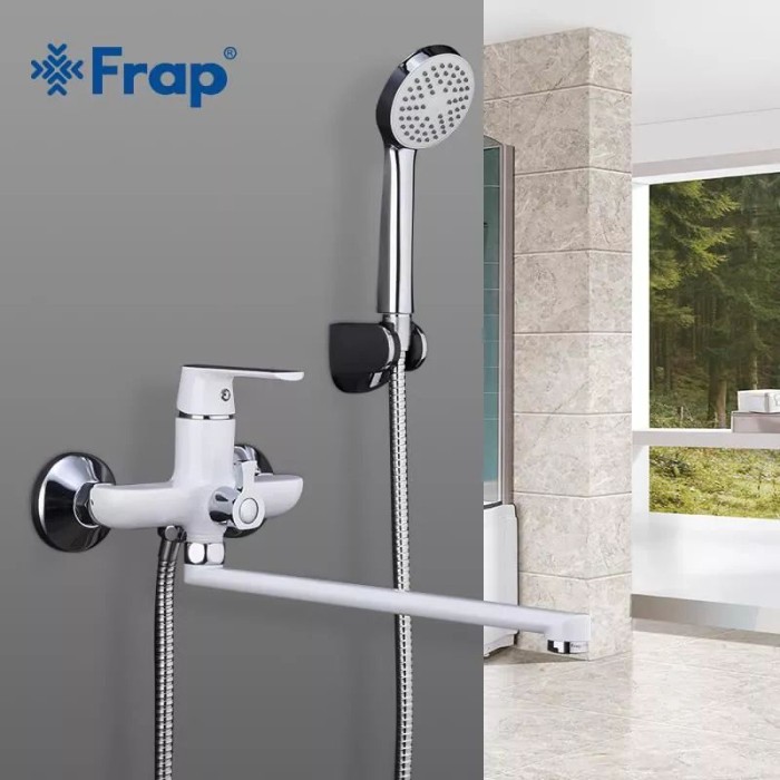 Змішувач для ванни Frap F2231, білий/хром Змішувач для ванни Frap F2231, білий/хром