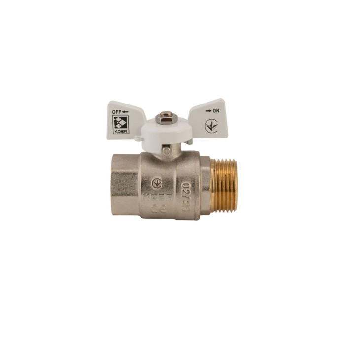 Кран кульовий Koer 1" ГШМ (KR.218.W) білий (KR0184) Кран кульовий Koer 1" ГШМ (KR.218.W) білий (KR0184)