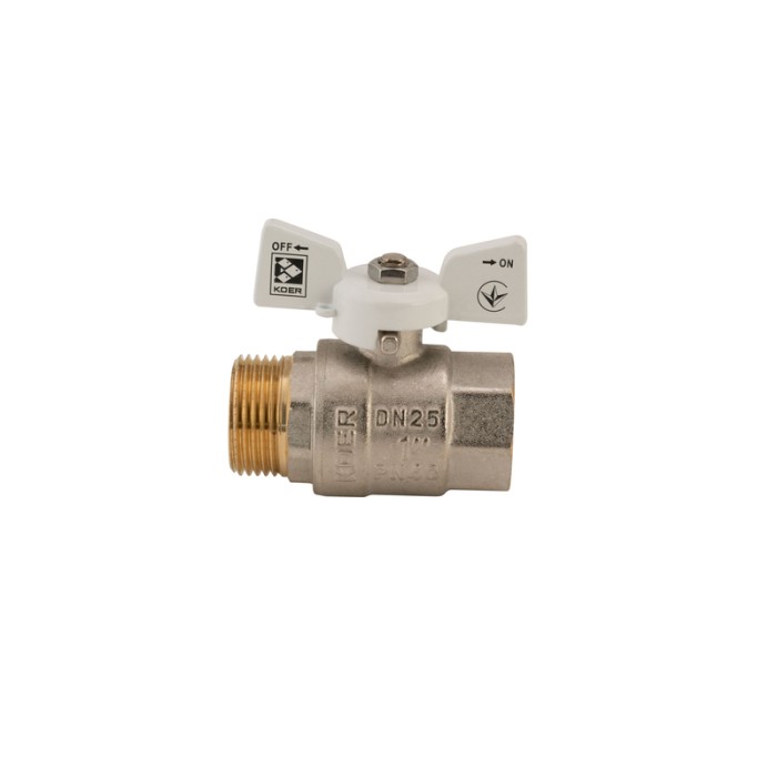 Кран кульовий Koer 1" ГШМ (KR.218.W) білий (KR0184) Кран кульовий Koer 1" ГШМ (KR.218.W) білий (KR0184)
