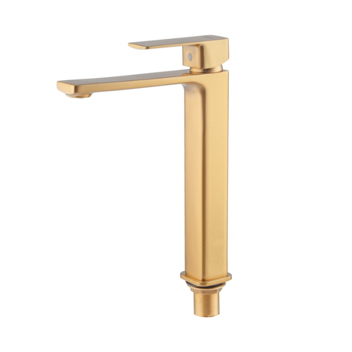 Змішувач для умивальника високий Haiba KUBUS 001 (HIGH) BRUSHED GOLD (HB9623) Змішувач для умивальника високий Haiba KUBUS 001 (HIGH) BRUSHED GOLD (HB9623)