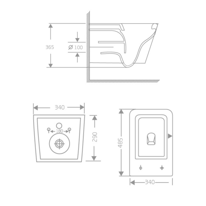 Унітаз підвісний Crow Rimless 485х340х330 мм, White, з сидінням Slim Duroplast/ Soft-close/ Quick Release QT05335171RW Qtap Унітаз підвісний Crow Rimless 485х340х330 мм, White, з сидінням Slim Duroplast/ Soft-close/ Quick Release QT05335171RW Qtap