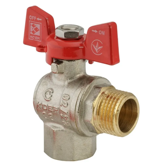 Кран кульовий Koer 1/2" ГШМ кутовий (KR.208) (KR2805) Кран кульовий Koer 1/2" ГШМ кутовий (KR.208) (KR2805)