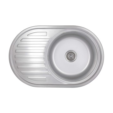 Кухонна мийка Brinex 7750 0,8 мм Satin (BRIN7750SAT08)