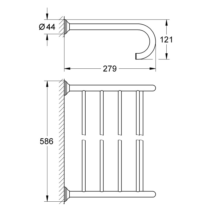 Поличка для рушників Grohe Essentials Authentic (40660001) Поличка для рушників Grohe Essentials Authentic (40660001)