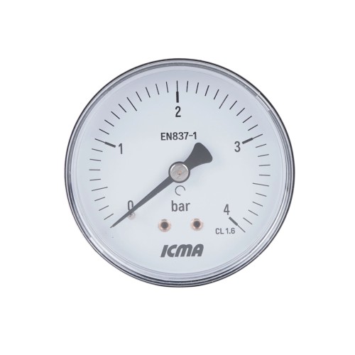Манометр Icma 1/4" 0-4 бар, заднє підключення №243