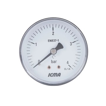 Манометр Icma 1/4" 0-4 бар, заднє підключення №243
