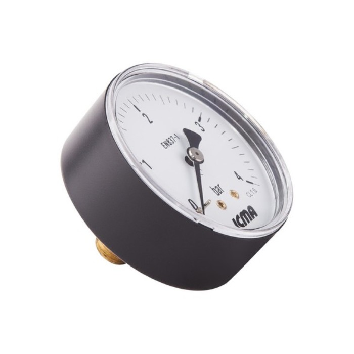 Манометр Icma 1/4" 0-4 бар, заднє підключення №243 Манометр Icma 1/4" 0-4 бар, заднє підключення №243