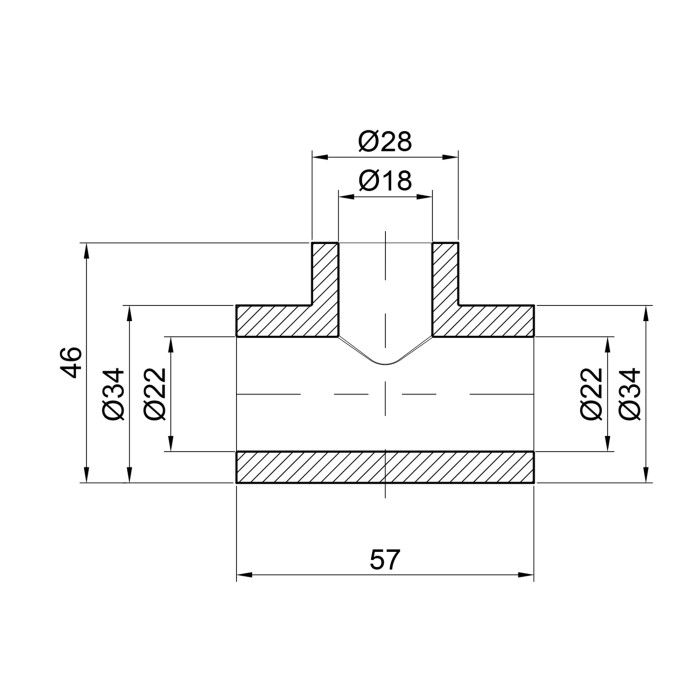 Трійник PPR Thermo Alliance 25х20х25 Трійник PPR Thermo Alliance 25х20х25