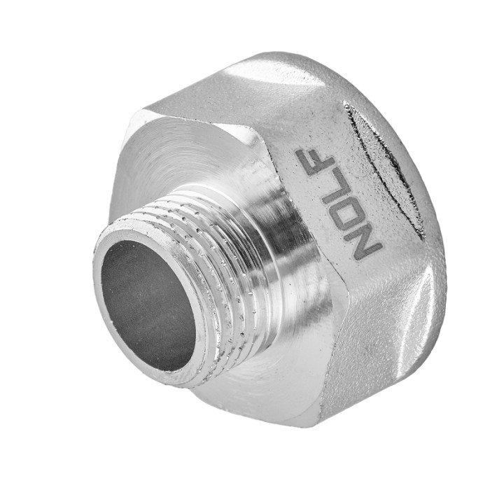 Перехідник Nolf NFC.A0406-N-1/2"Fx3/8"M нікельований (NF3088) Перехідник Nolf NFC.A0406-N-1/2"Fx3/8"M нікельований (NF3088)