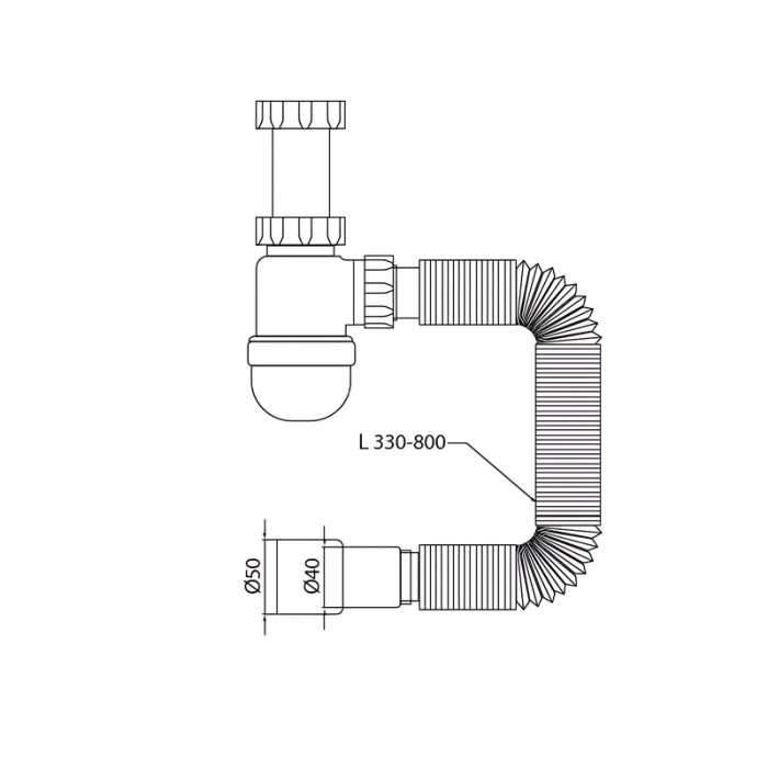 Сифон для умивальника Mixxus SU-05-A 1 1/2"x40 без випуску 40*40/50 (MI8182) Сифон для умивальника Mixxus SU-05-A 1 1/2"x40 без випуску 40*40/50 (MI8182)