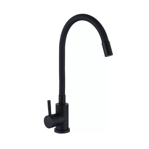 Змішувач для кухні з гнучким виливом Wezer EKO4E-01-BLACK